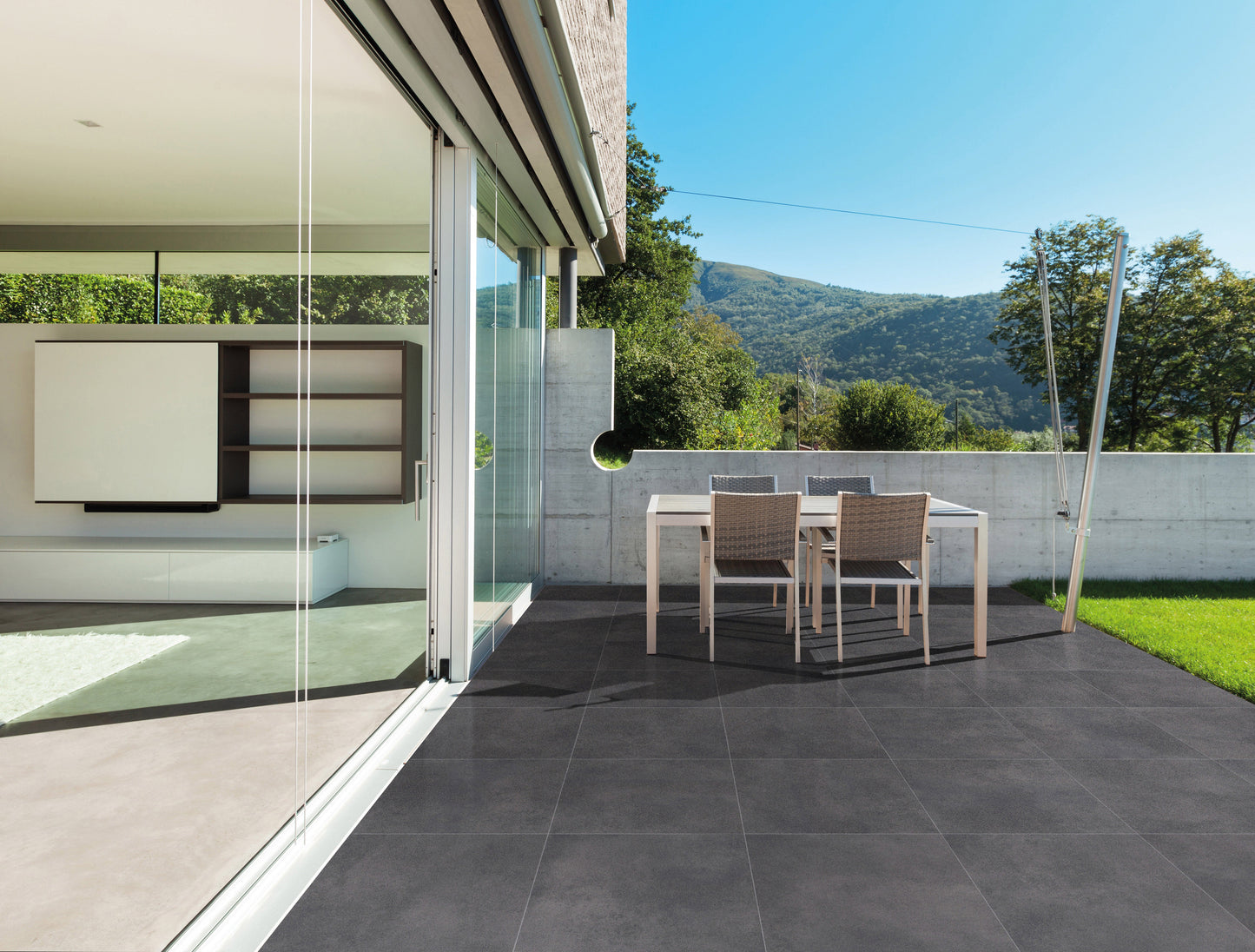 Cemento Anthracite porcelain tile
