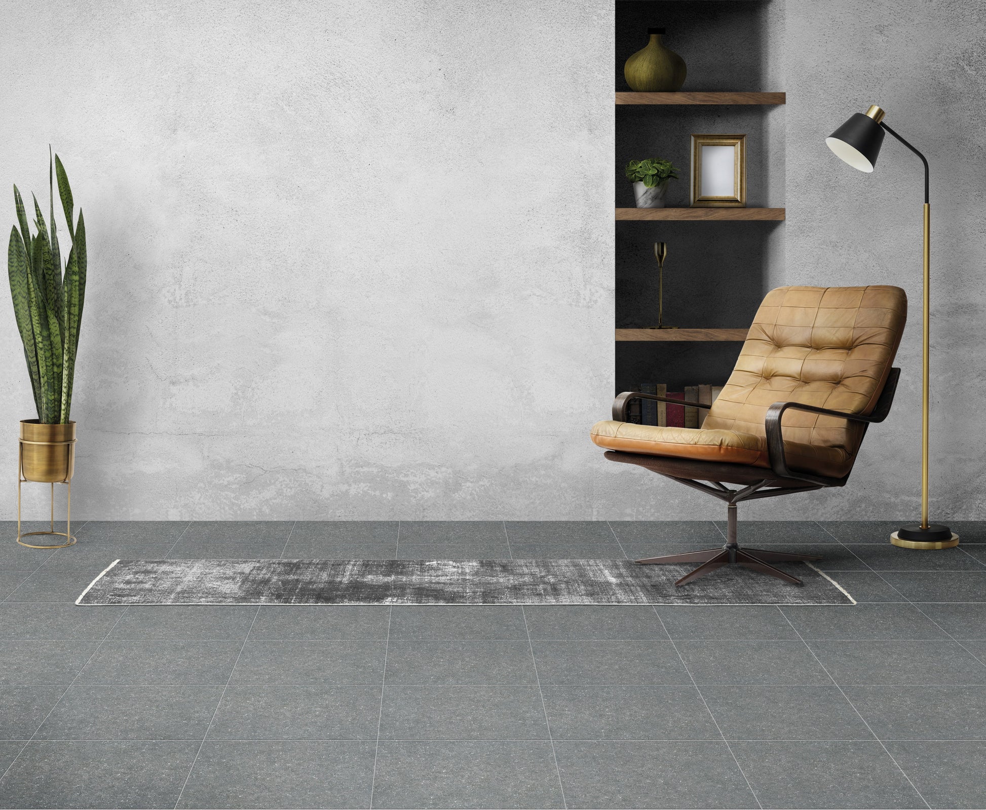 Bluestone Light porcelain tile