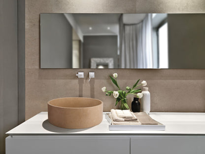 Verona natural stone basin in a bathroom setting
