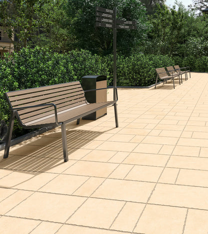 Cobble Modular Cenere Ivory porcelain tile