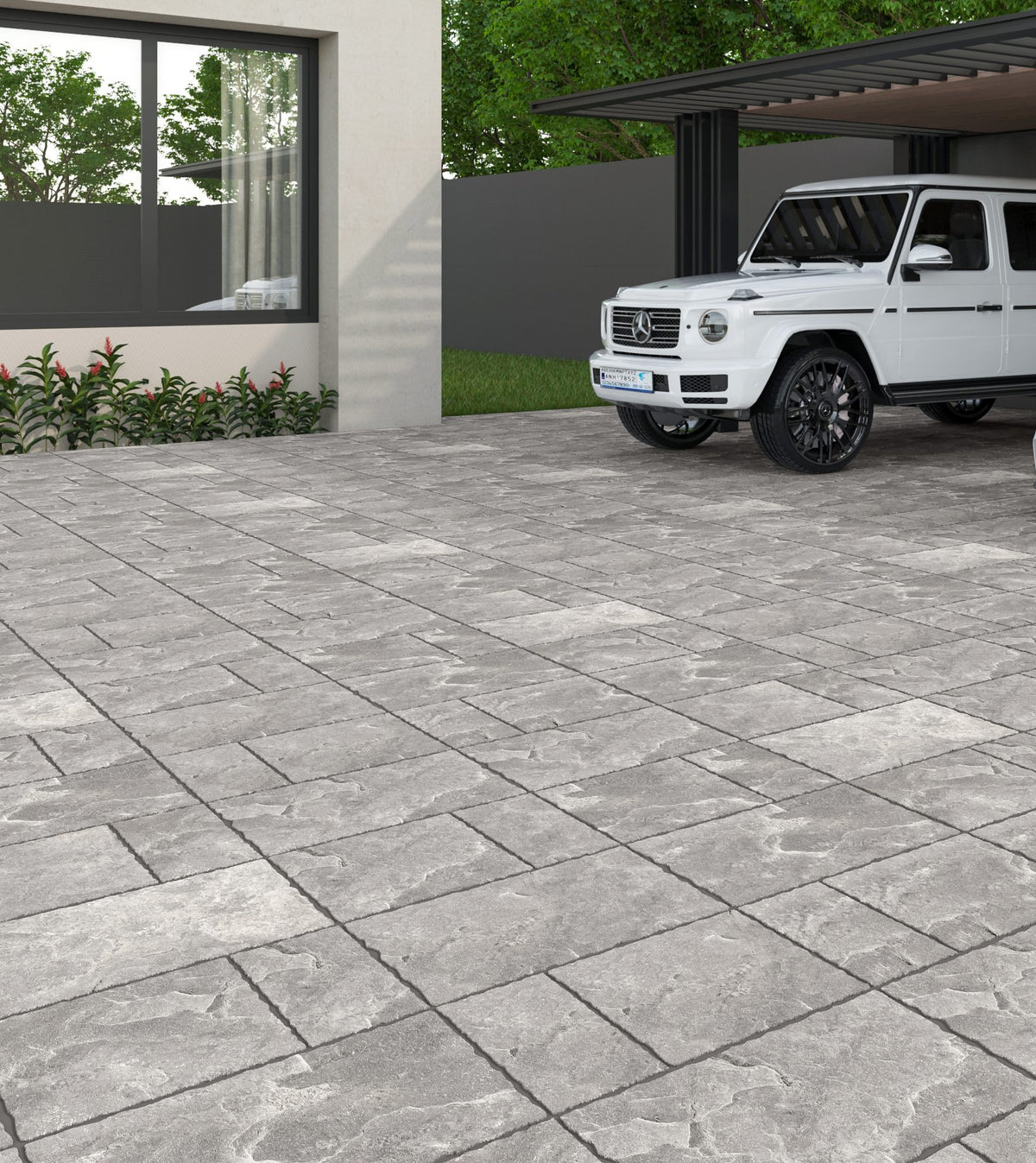 Cobble Modular Derma Grey porcelain tile
