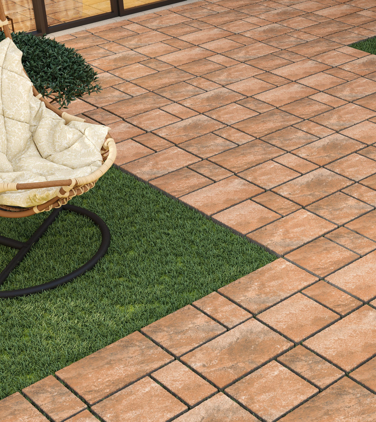 Cobble Modular Gabbro Cotto porcelain tile