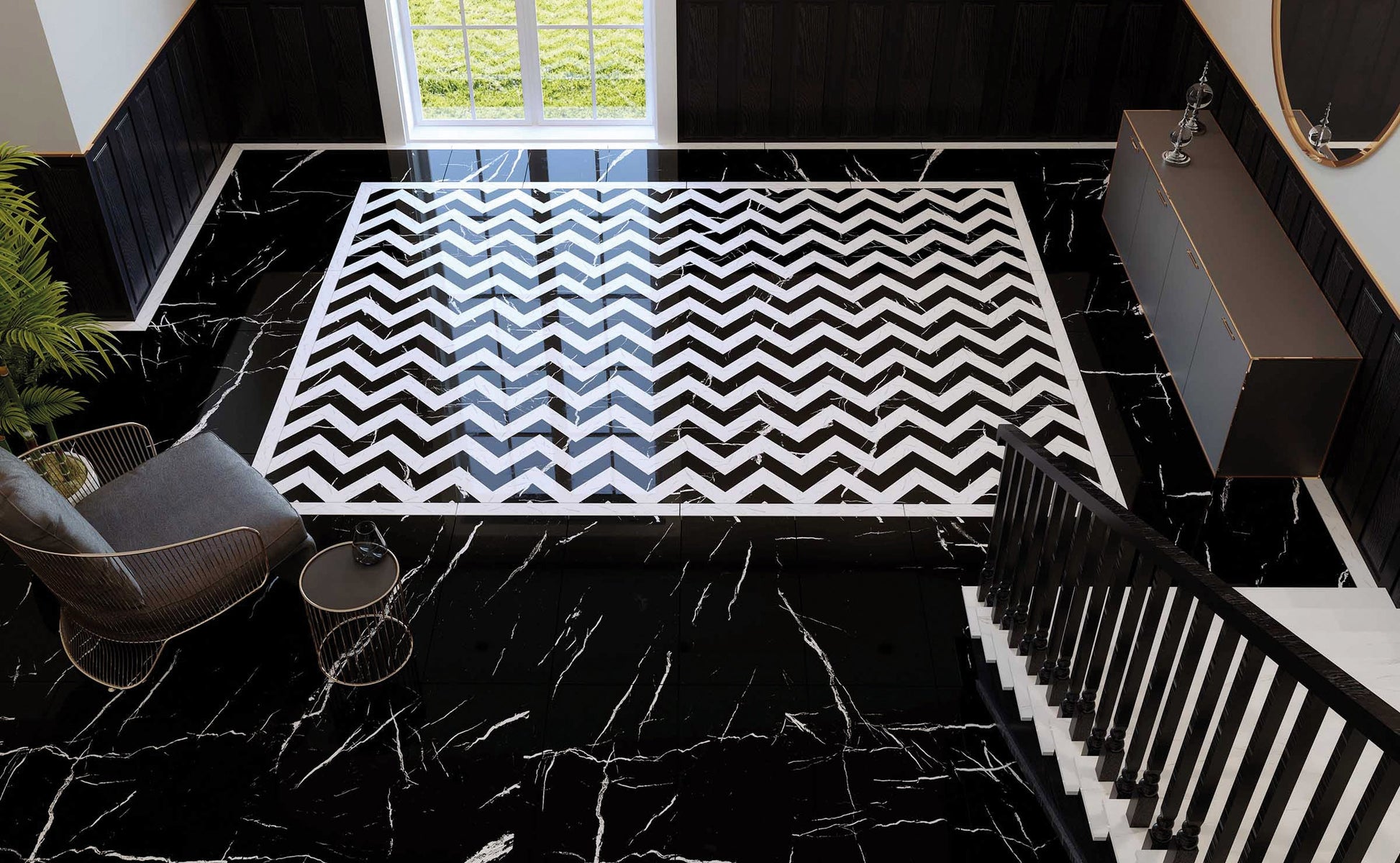 Helsinky Black porcelain tile