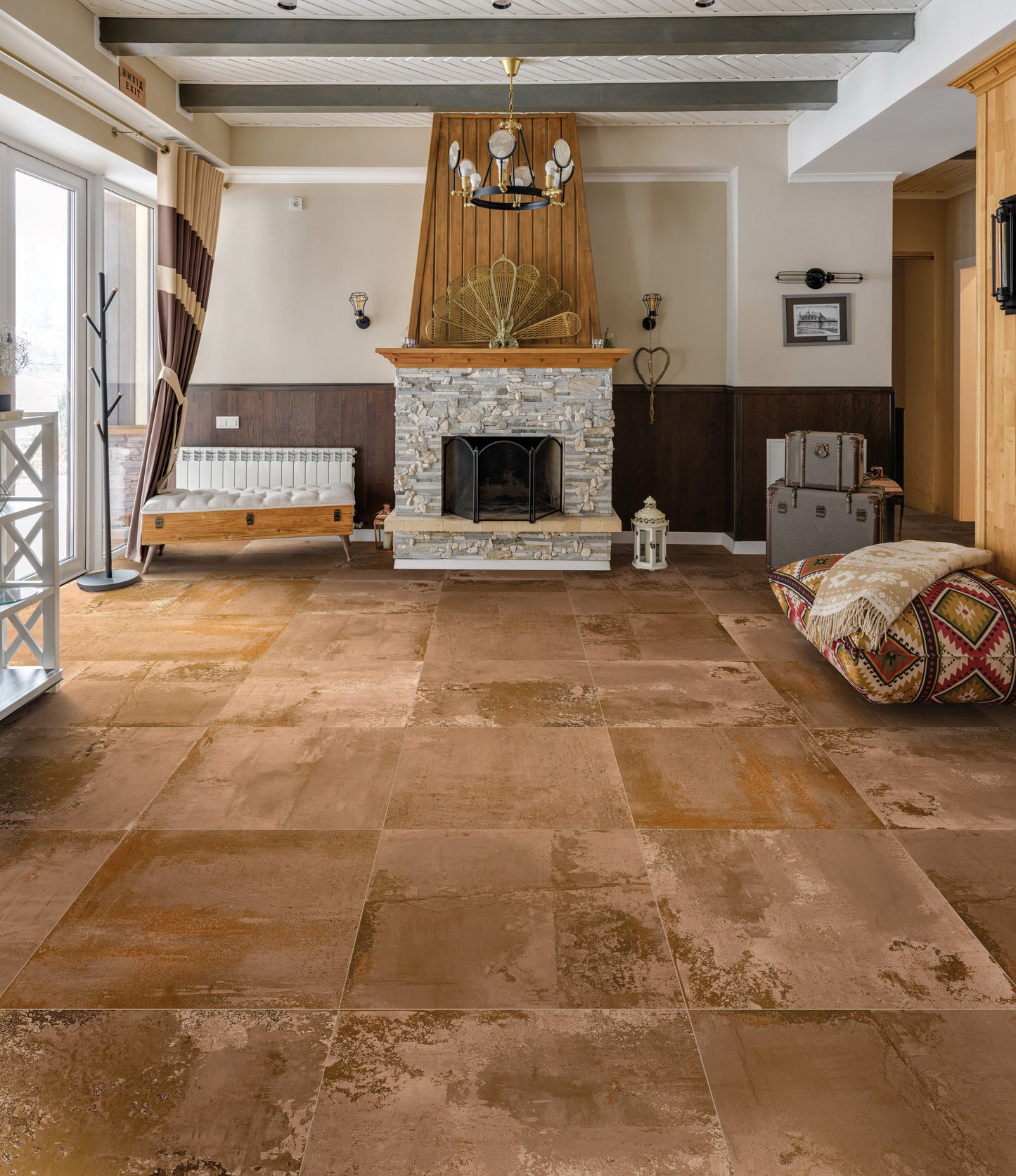 Metallic Corten porcelain tile