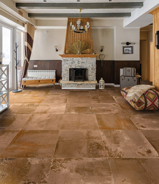 Metallic Corten porcelain tile