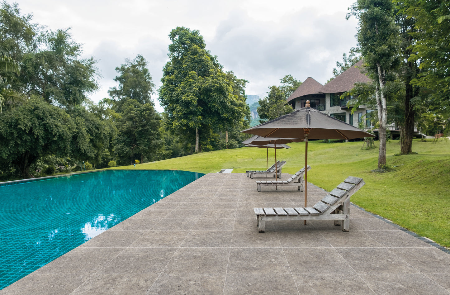 Pewter Travertine porcelain tile