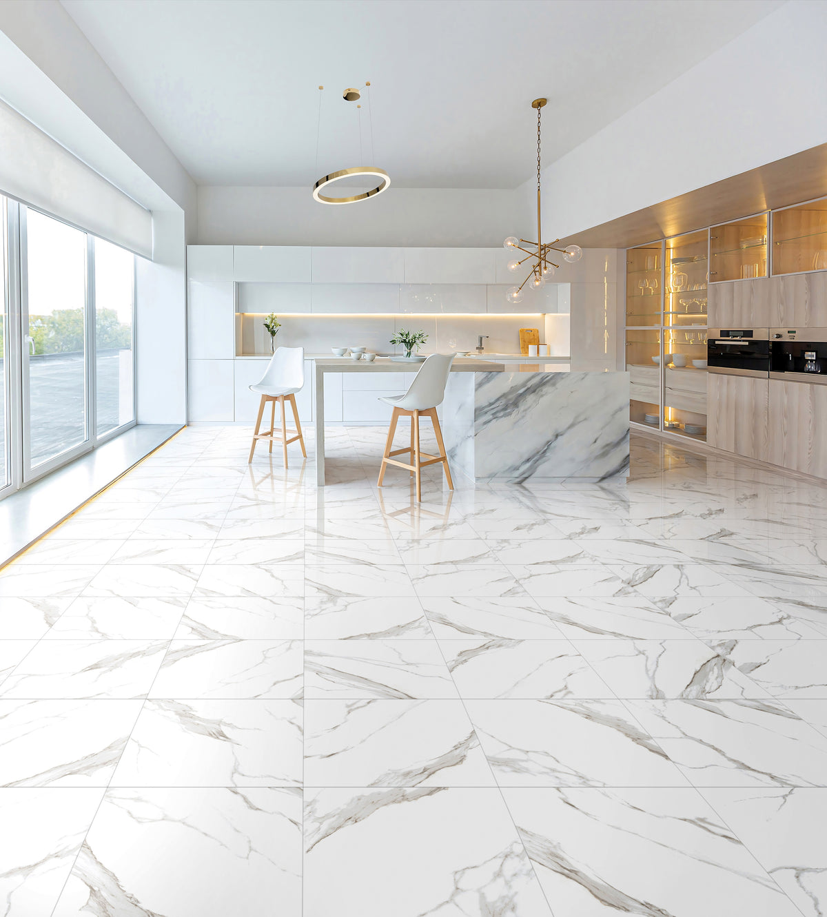 Satvario Calacatta porcelain tile
