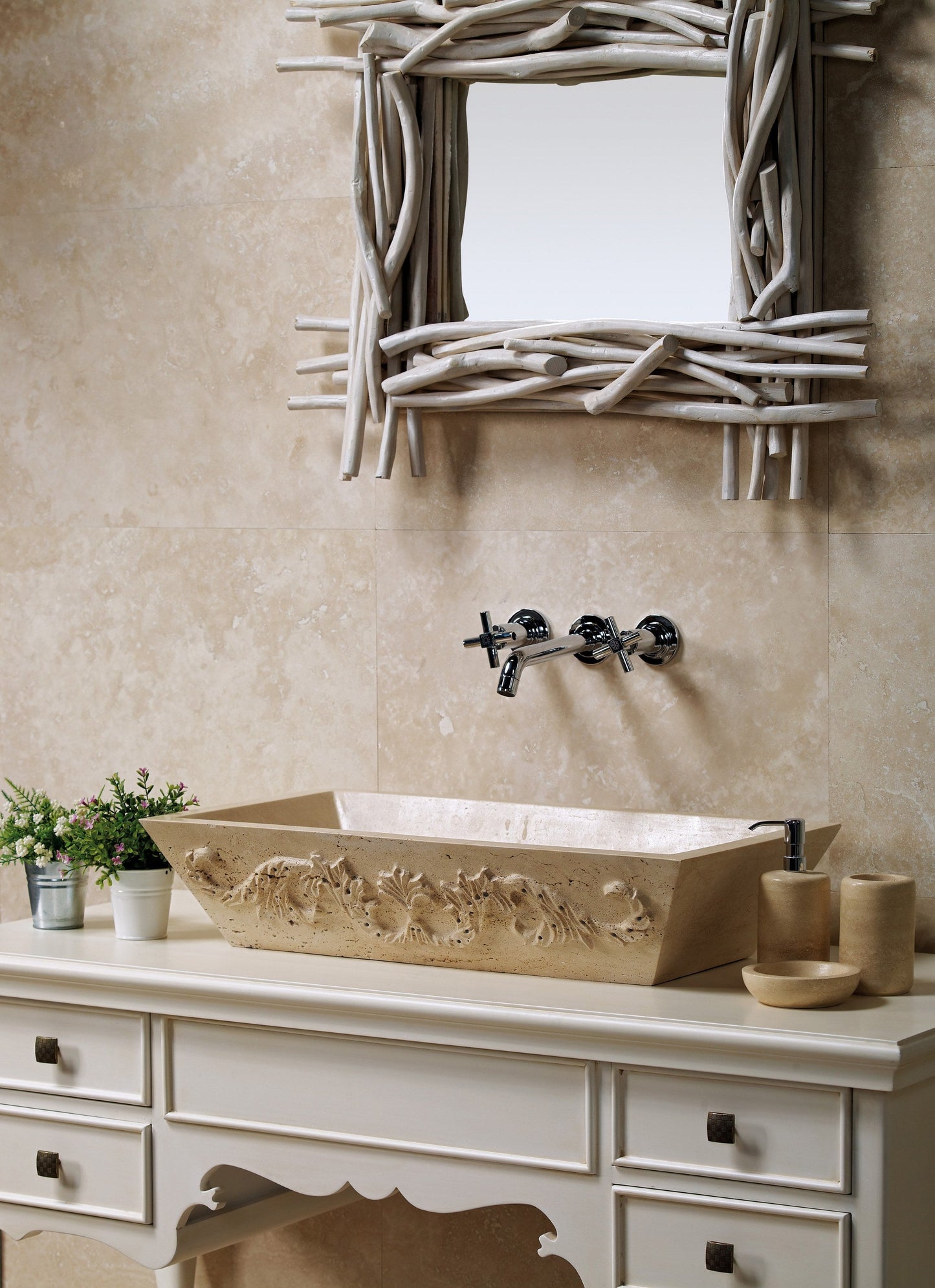 Pisa — natural stone basin