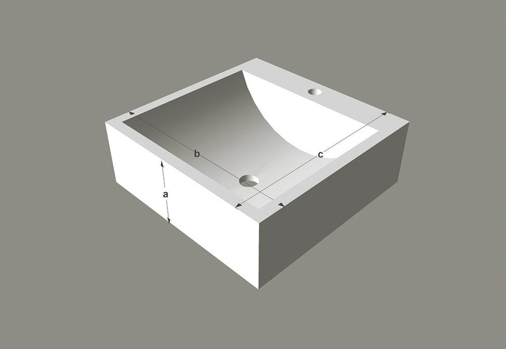 Cubo — natural stone basin