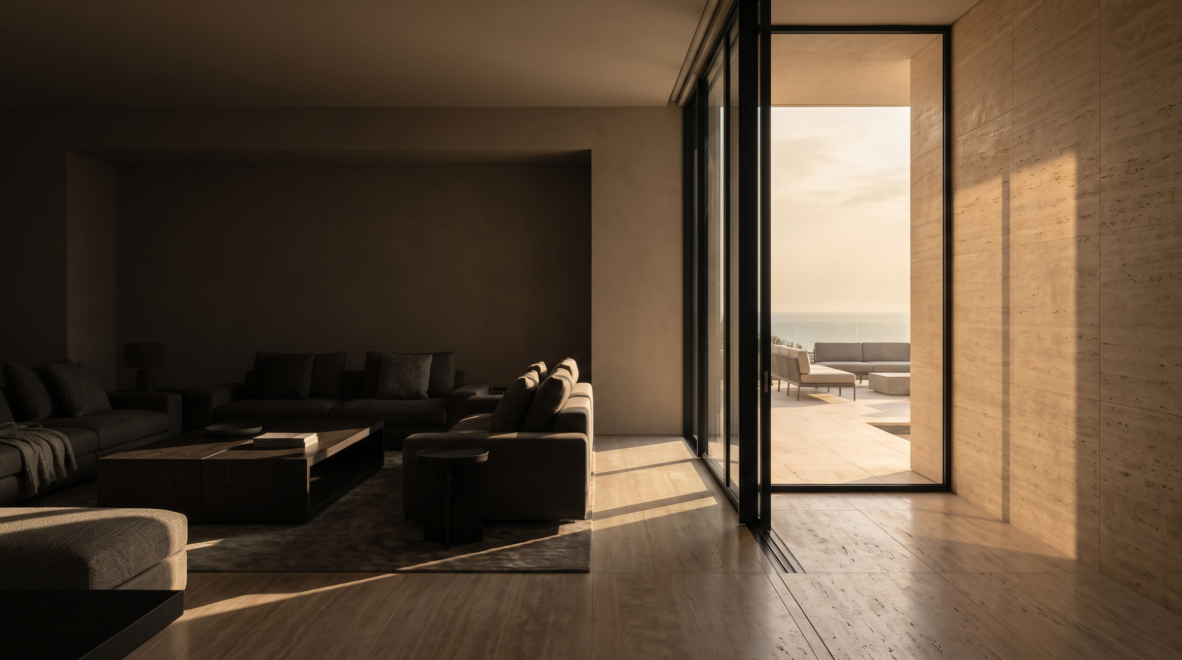 Travertine look