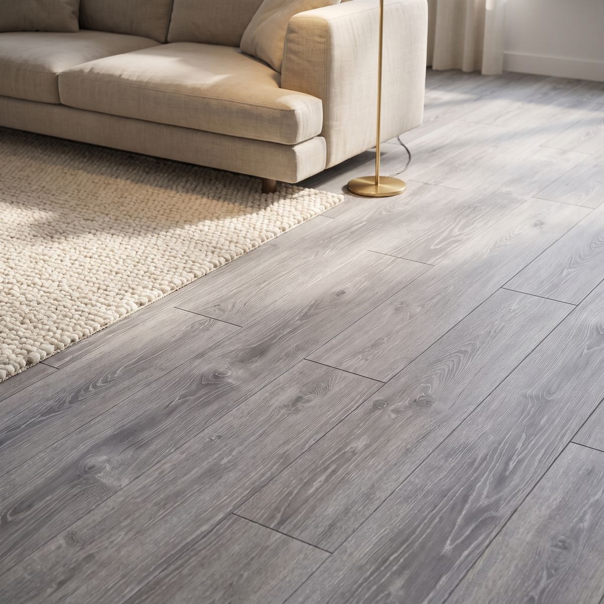 Trendwood Grey wood-look porcelain in a living room