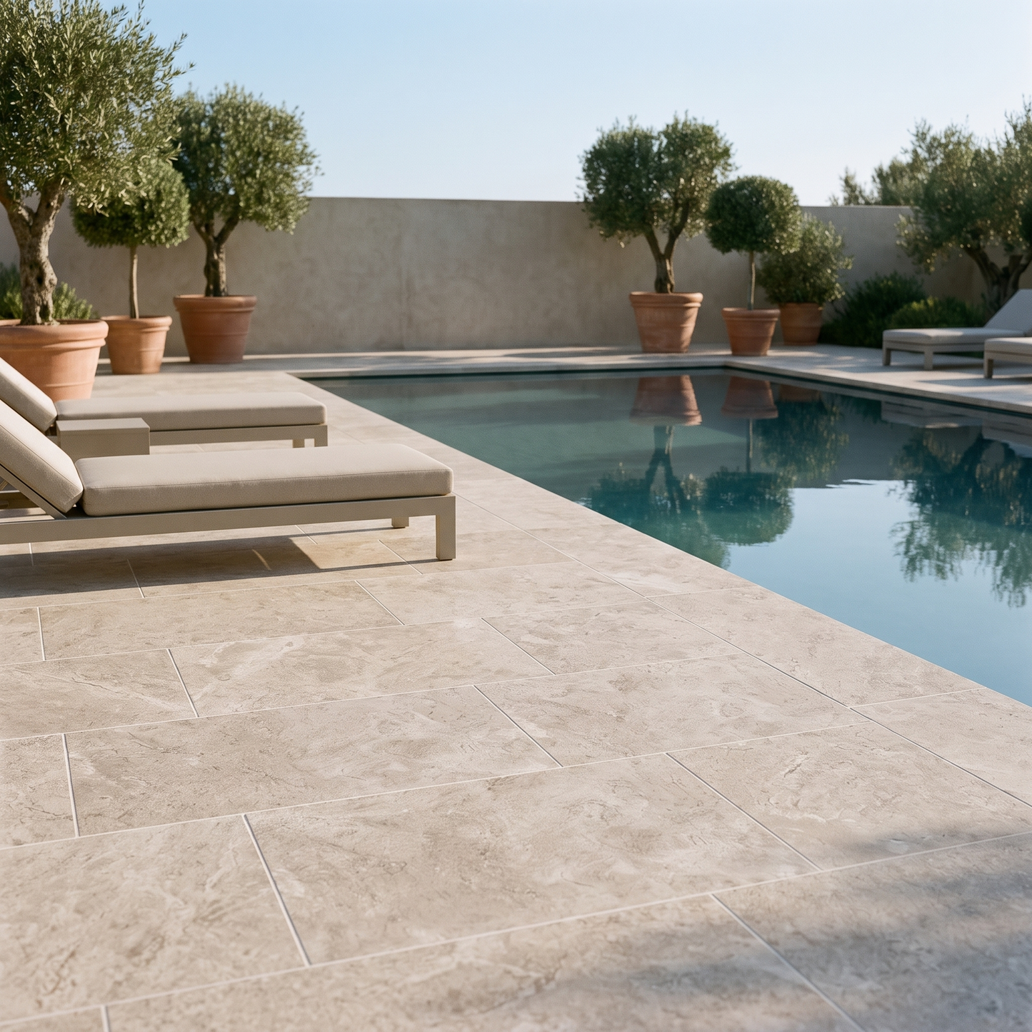 Tundra Grey porcelain paving in an outdoor setting