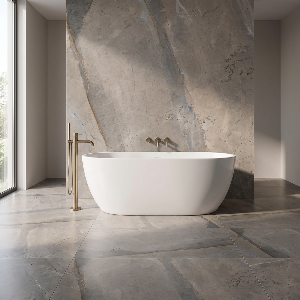 Urla Brown porcelain tile in an interior setting