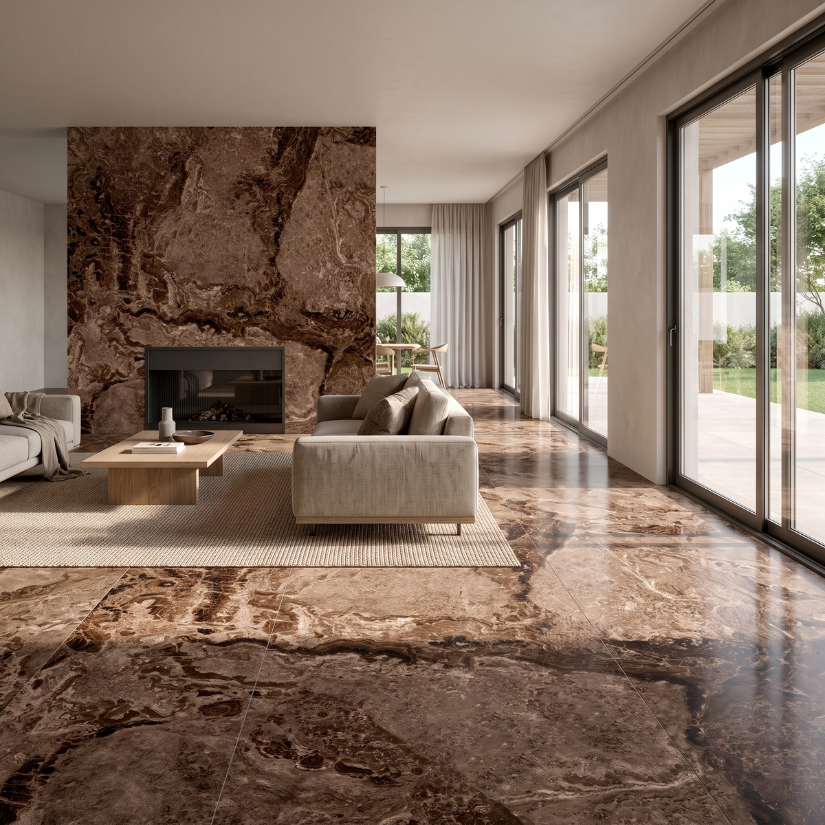 Colorado Brown porcelain tile in an interior setting