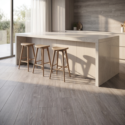 Trendwood Taupe porcelain tile in an interior setting