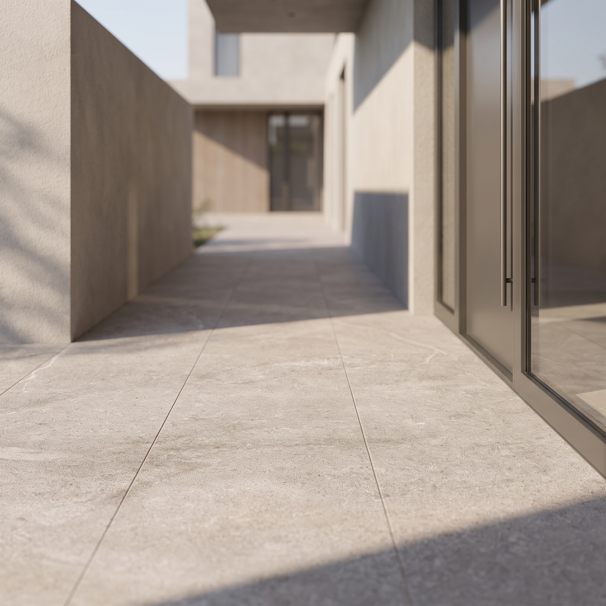 Sten Grey porcelain paving in an outdoor setting