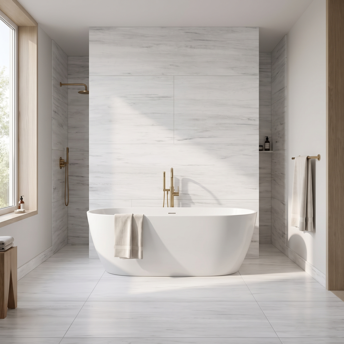 Dolomite porcelain tile in an interior setting