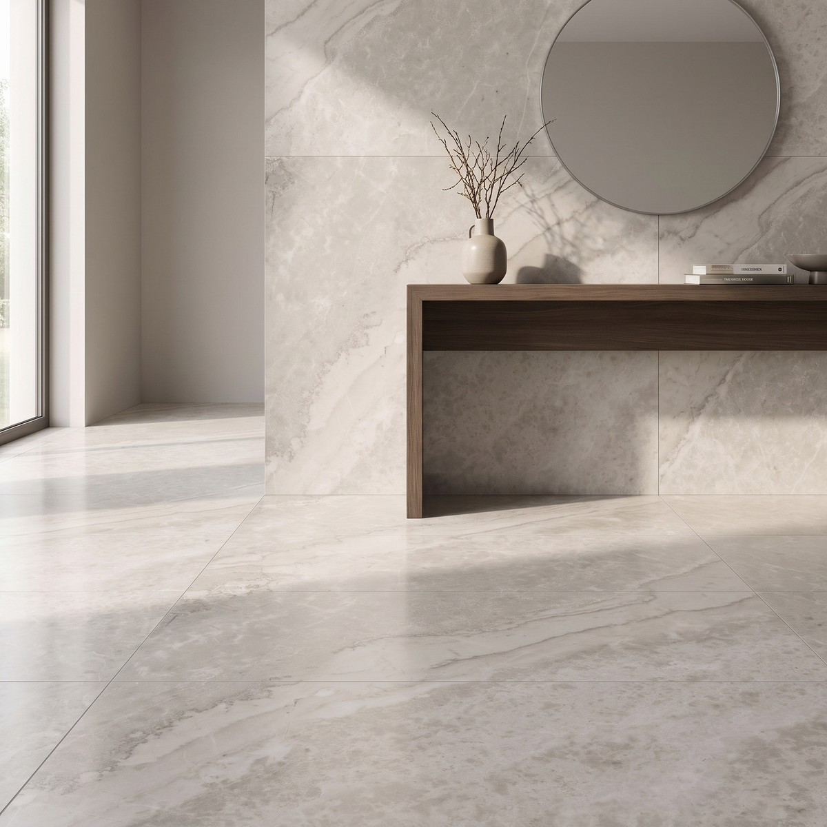 Legacy Light Grey porcelain tile in an interior setting