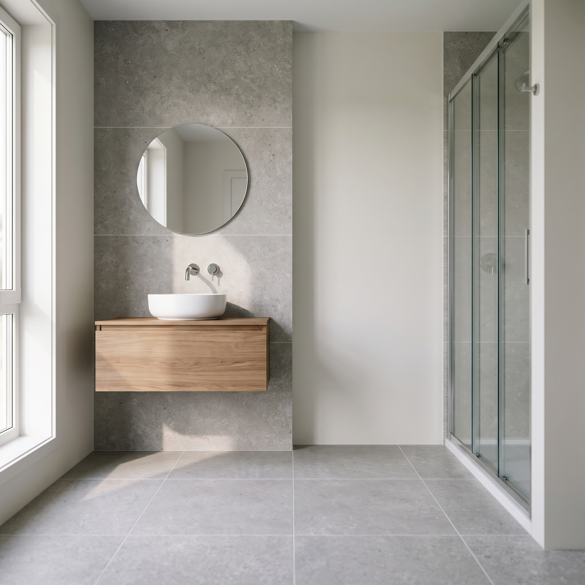 Charleston Beige porcelain tile in an interior setting