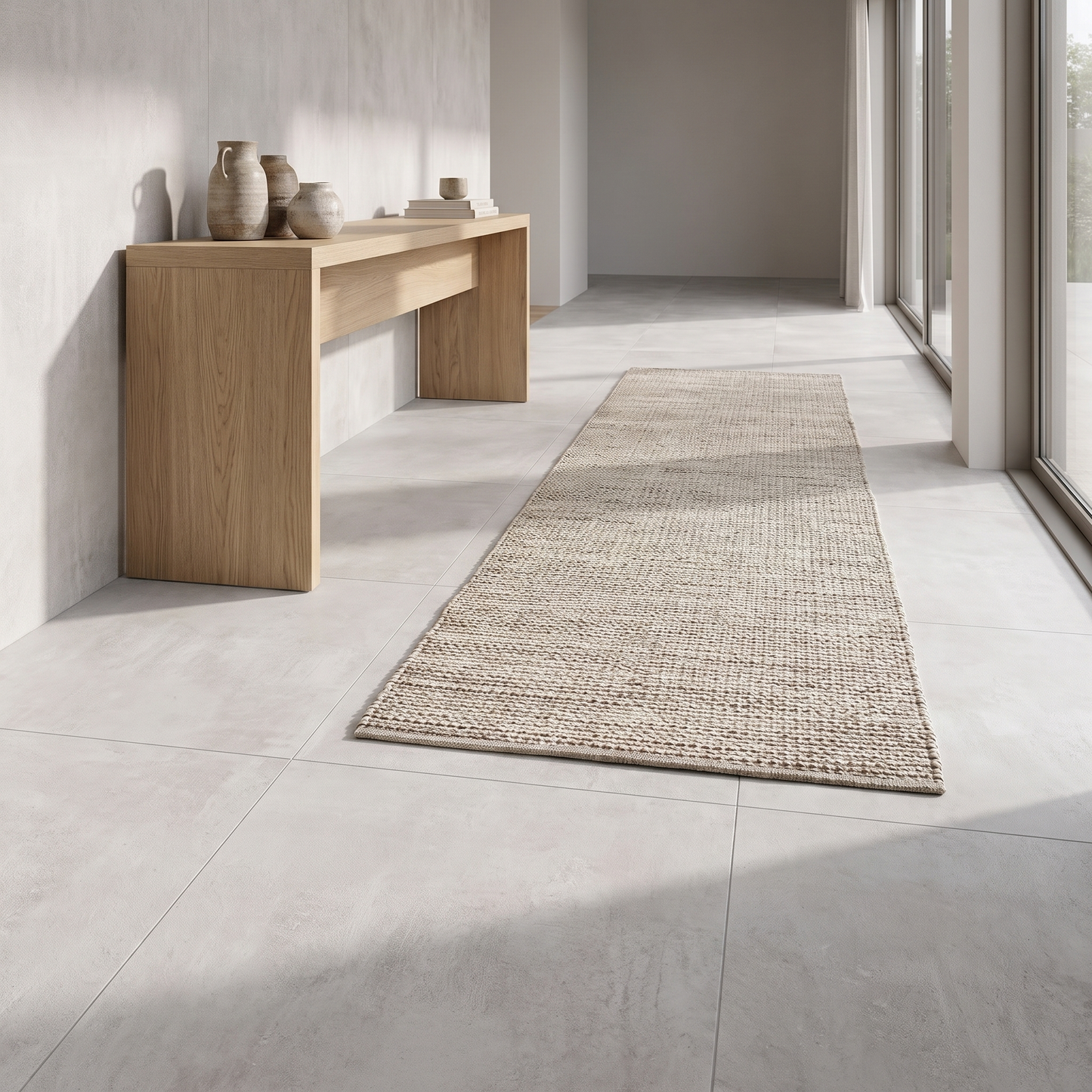 Solid White porcelain tile in an interior setting