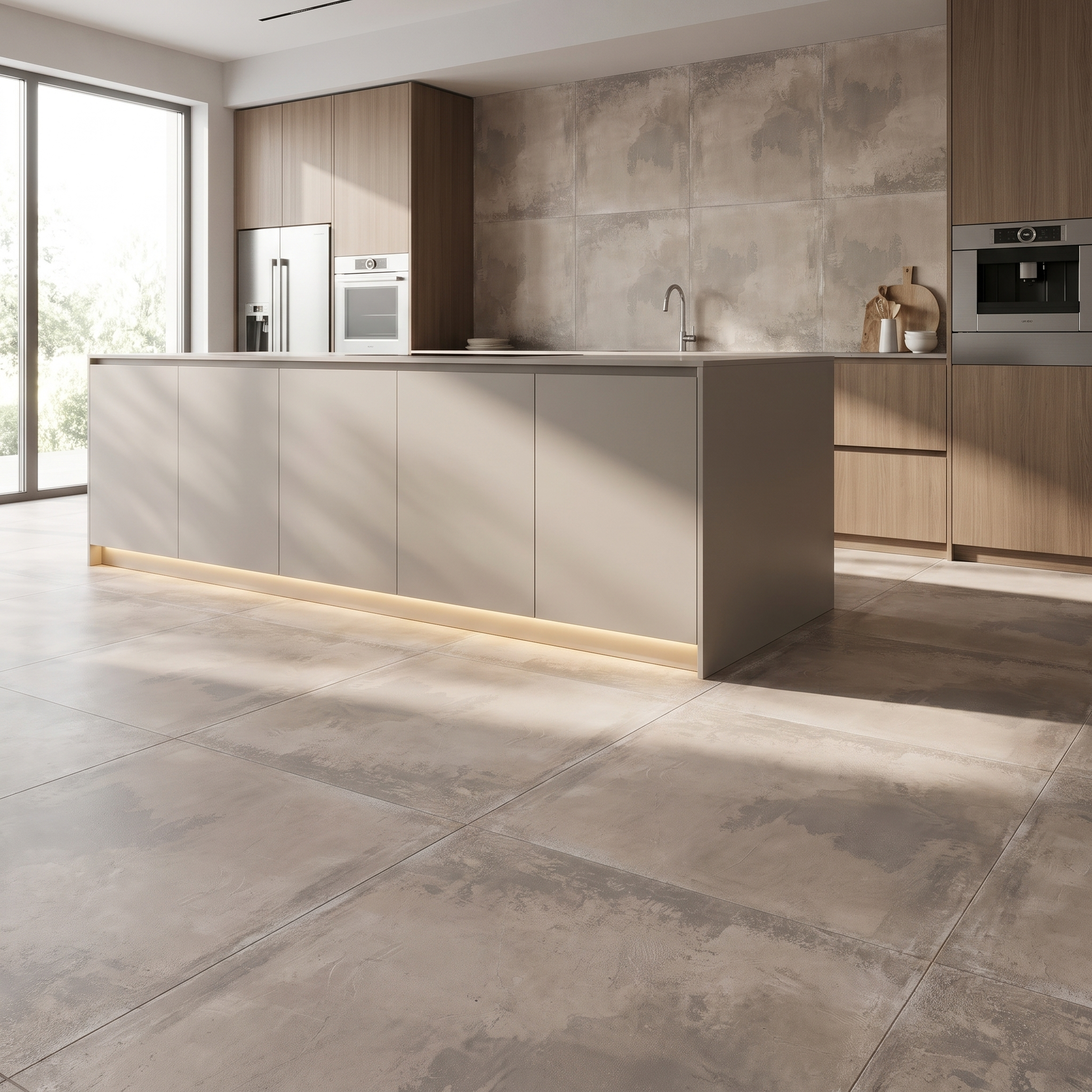 Chateau Taupe porcelain tile in an interior setting