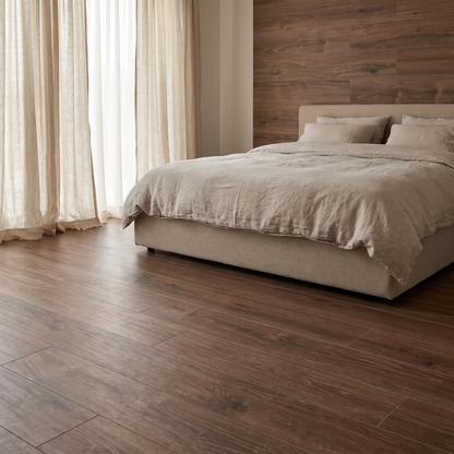 Trendwood Mocha porcelain tile in an interior setting