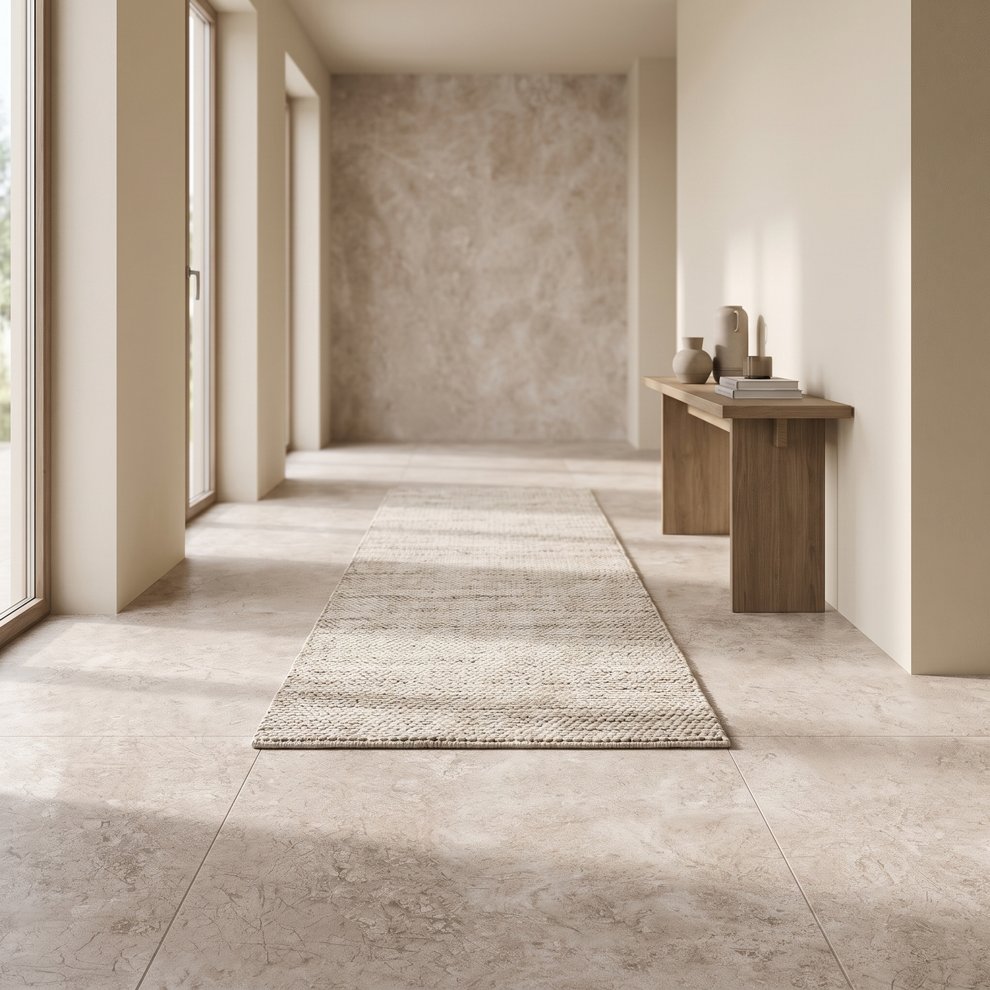 Tundra Grey porcelain tile in an interior setting